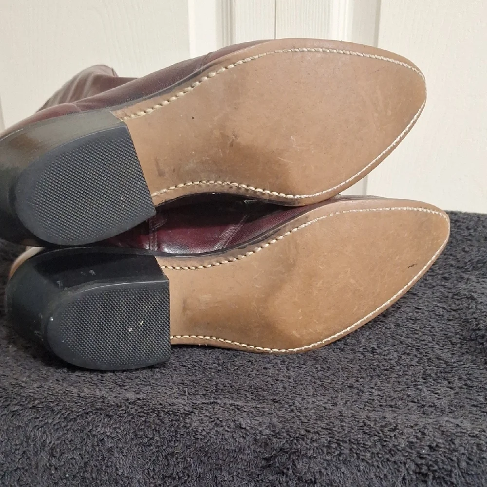 Vintage Laredo Men's Leather Boots - Burgundy - 10D